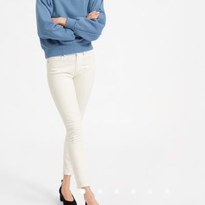 everlane women mid rise skinny sz 28 reg white